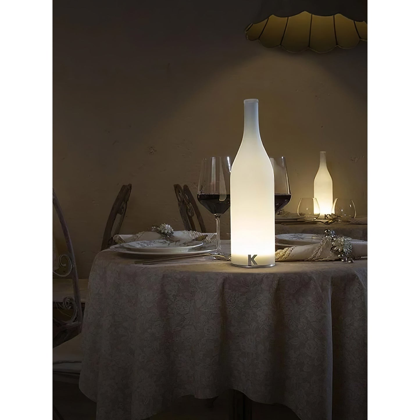 Rechargeable Glass Table Lamp | Warm Ambient Cordless Bedside Dining