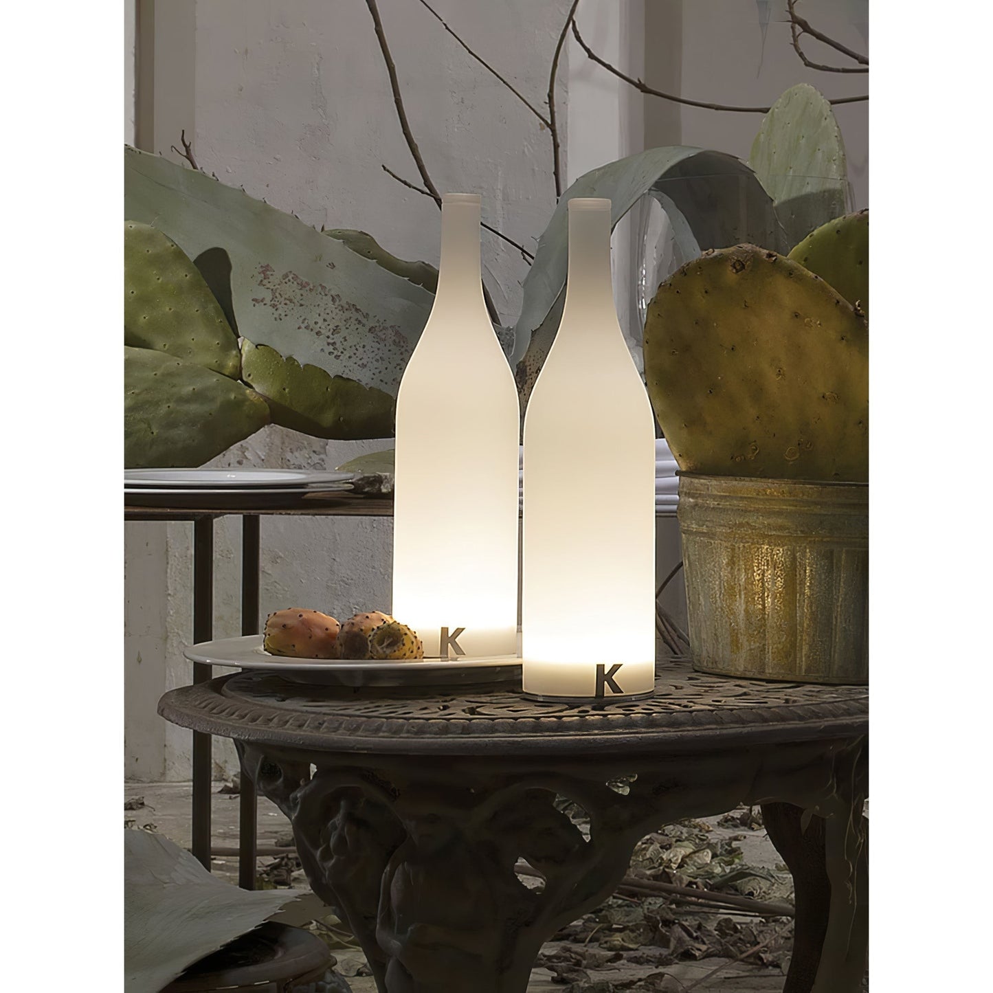 Rechargeable Glass Table Lamp | Warm Ambient Cordless Bedside Dining