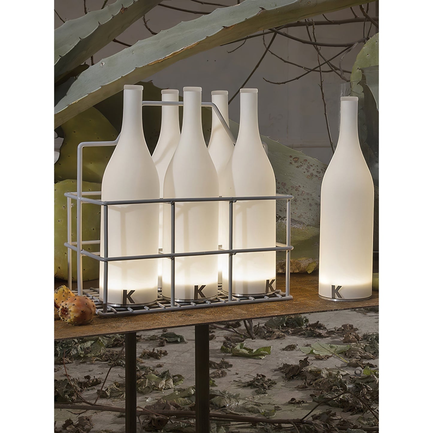 Rechargeable Glass Table Lamp | Warm Ambient Cordless Bedside Dining