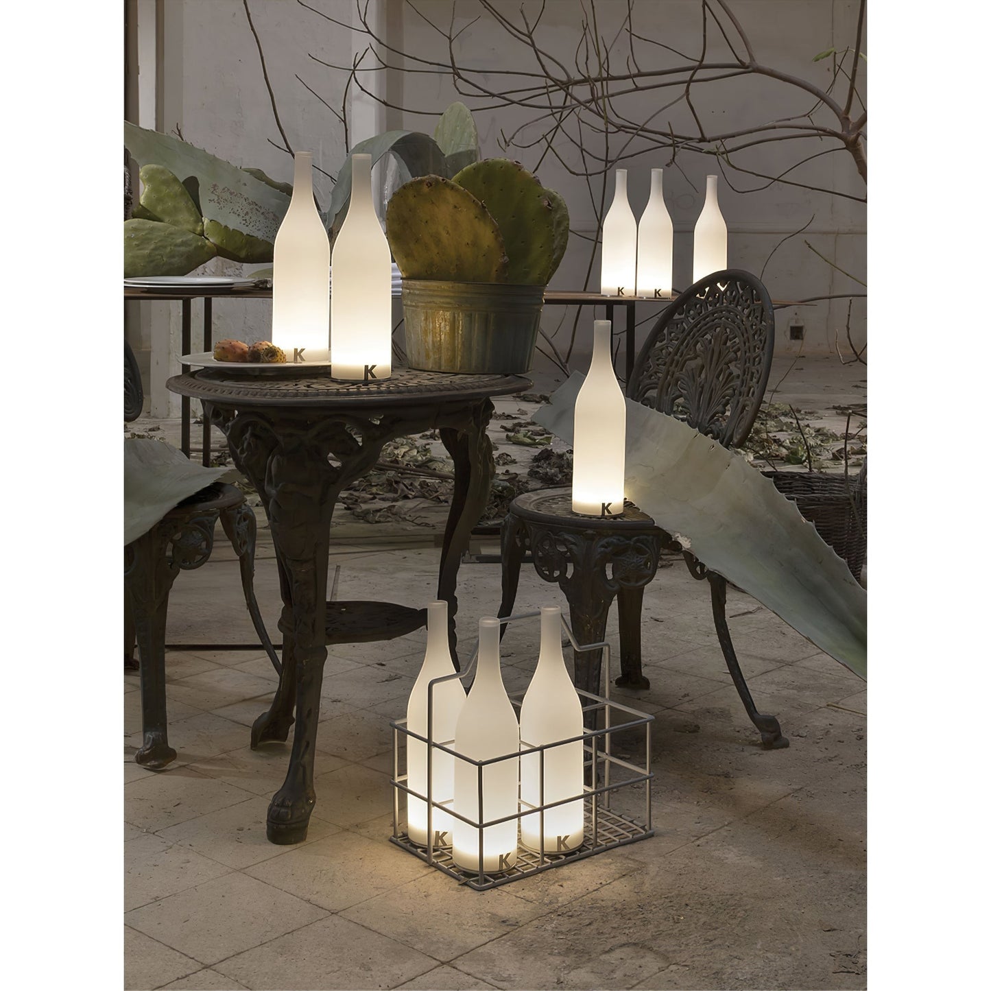 Rechargeable Glass Table Lamp | Warm Ambient Cordless Bedside Dining