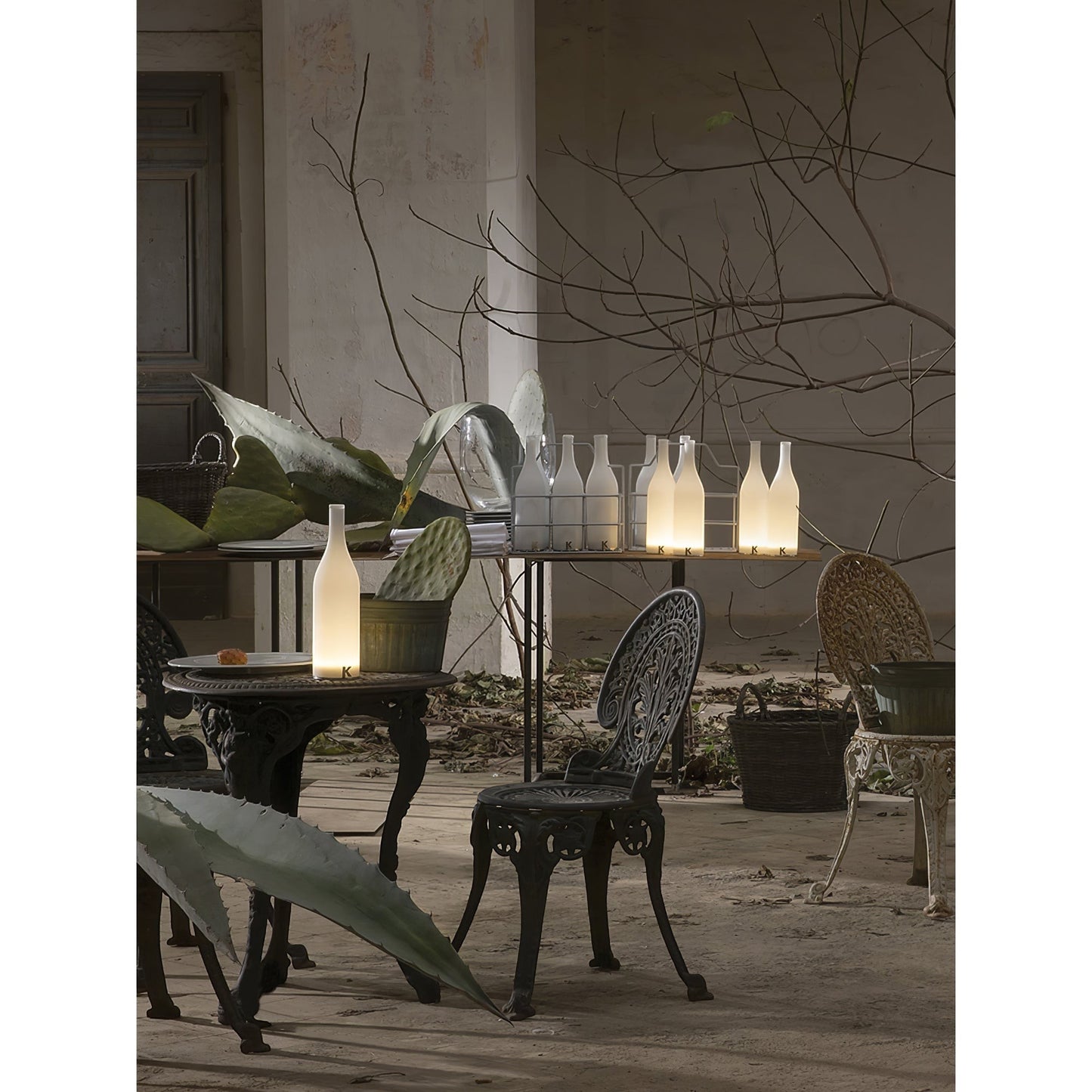 Rechargeable Glass Table Lamp | Warm Ambient Cordless Bedside Dining