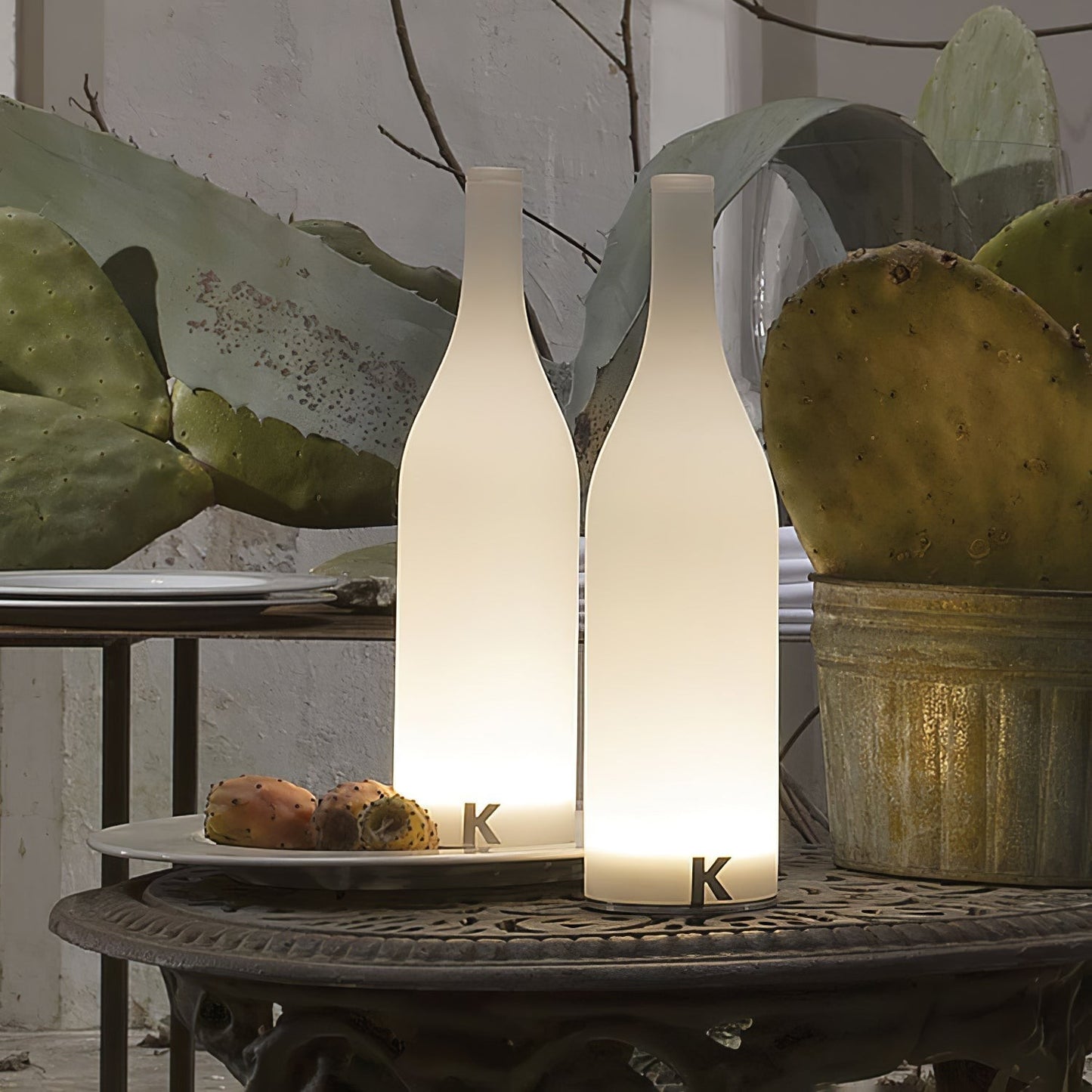 Rechargeable Glass Table Lamp | Warm Ambient Cordless Bedside Dining