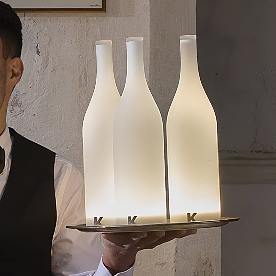 Rechargeable Glass Table Lamp | Warm Ambient Cordless Bedside Dining