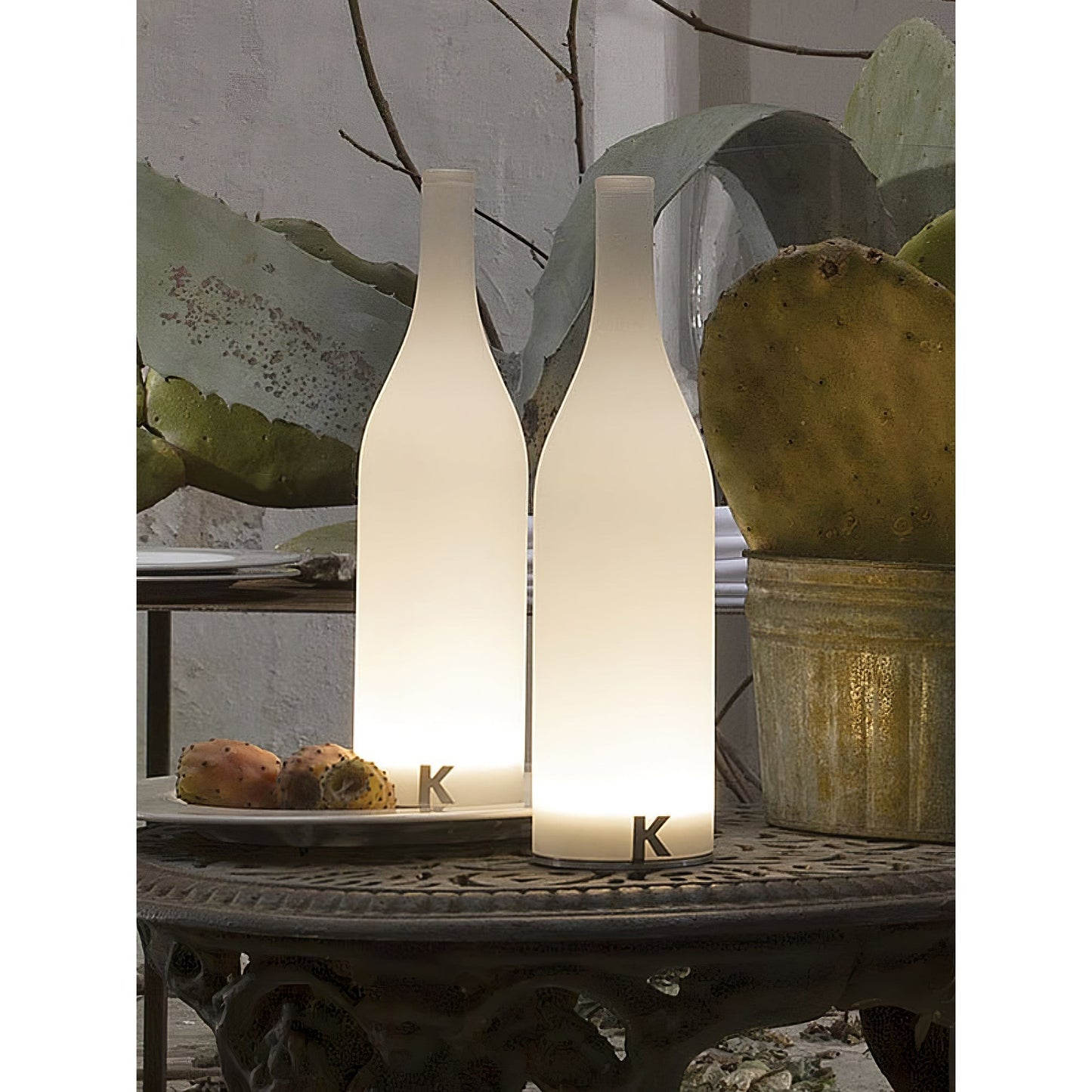 Rechargeable Glass Table Lamp | Warm Ambient Cordless Bedside Dining