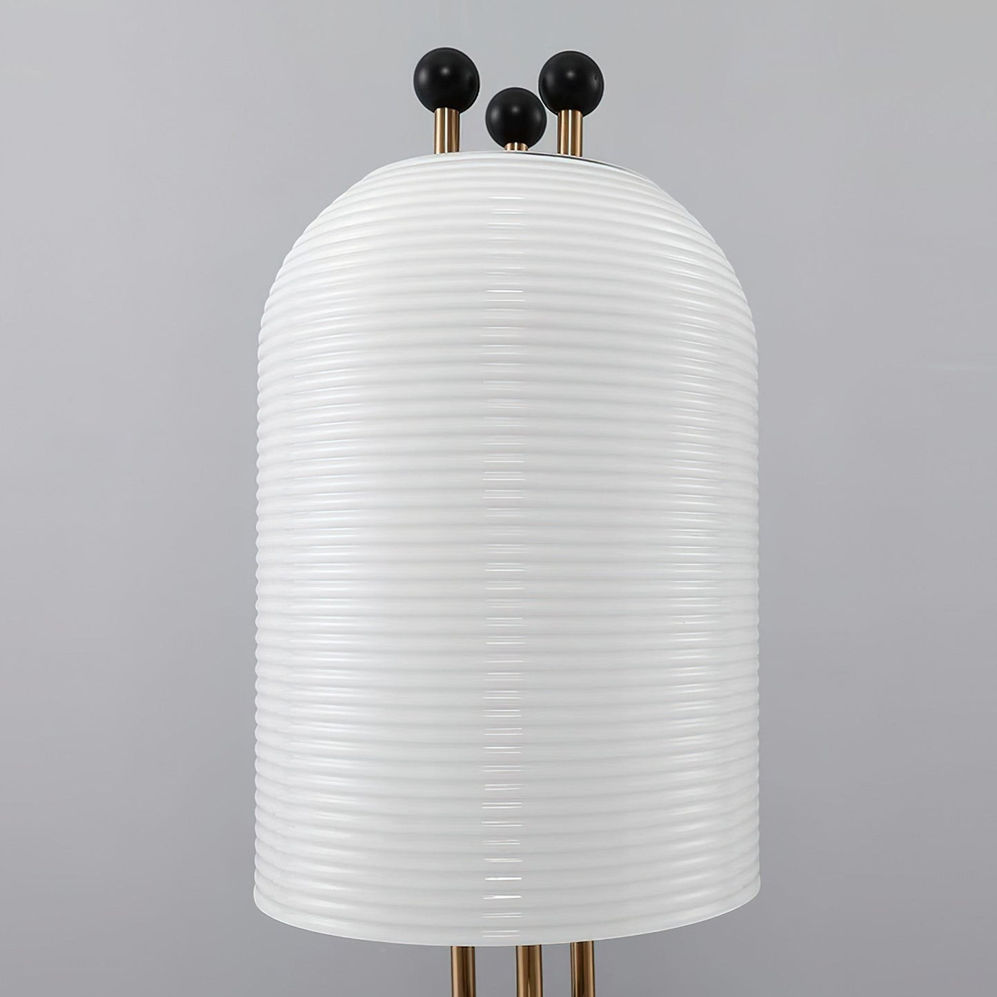 Gold Iron Sphere-Accent Table Lamp | Textured Glass Art Deco 65cm