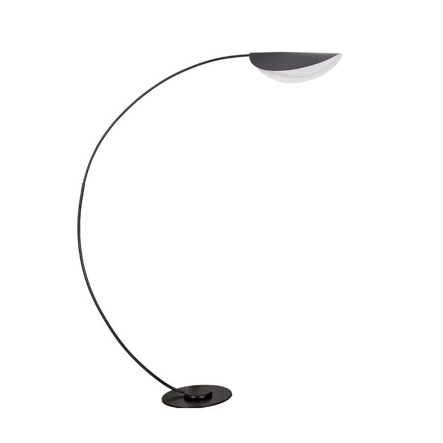 65-Inch Black Arc Metal Floor Lamp | Curved Reading Living Room