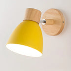 Cone Shade Wall Light - Yellow Shade, Close View