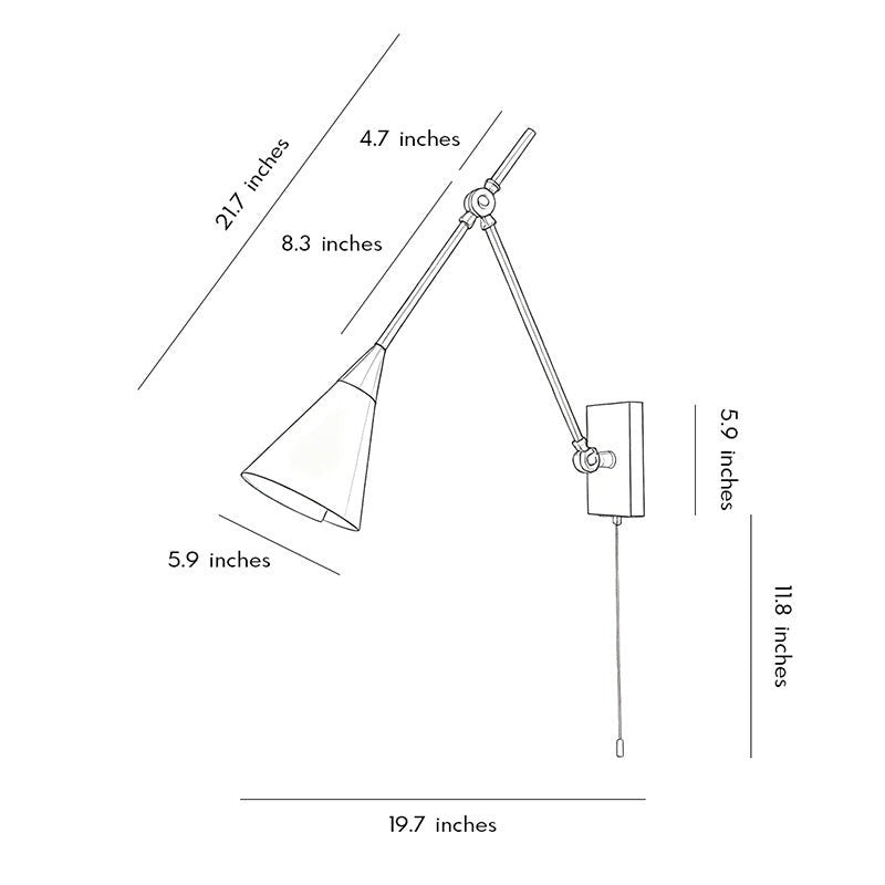 American-Style Rotatable Wall Light | Swing Arm Sconces