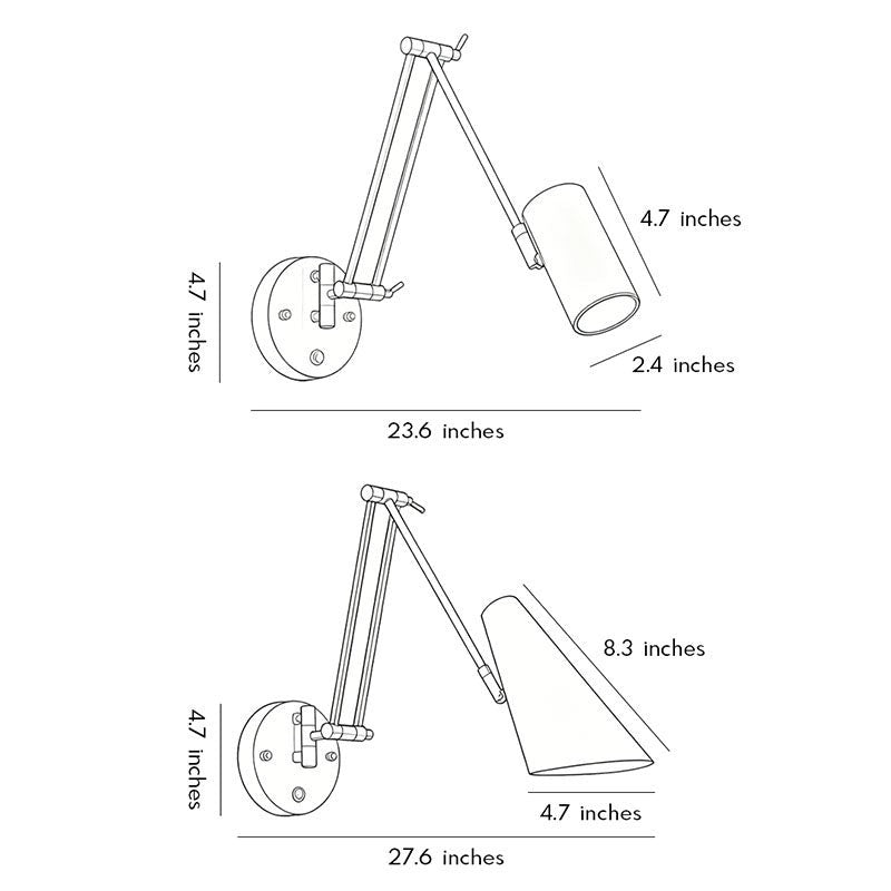 Nordic Minimalist LED Light | Adjustable Swing Arm Wall Sconce