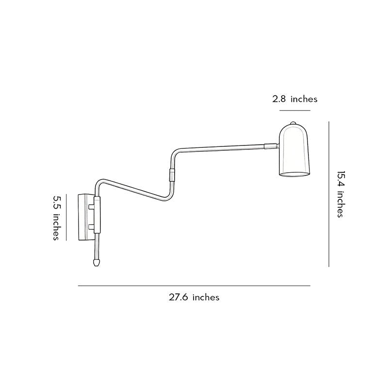 Nordic Adjustable Light | Bedroom Swing Arm Wall Sconces
