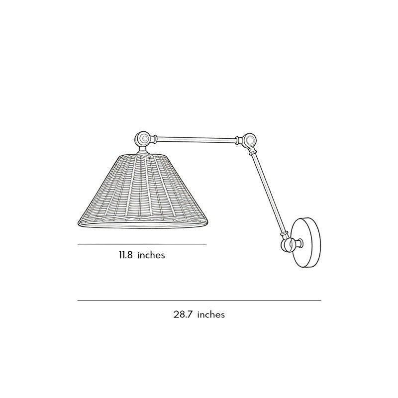 Vintage Wabi-Sabi Wall Light | Black Swing Arm Wall Sconce