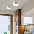 Cylinder LED Ceiling Light - White Finish in Kitchen