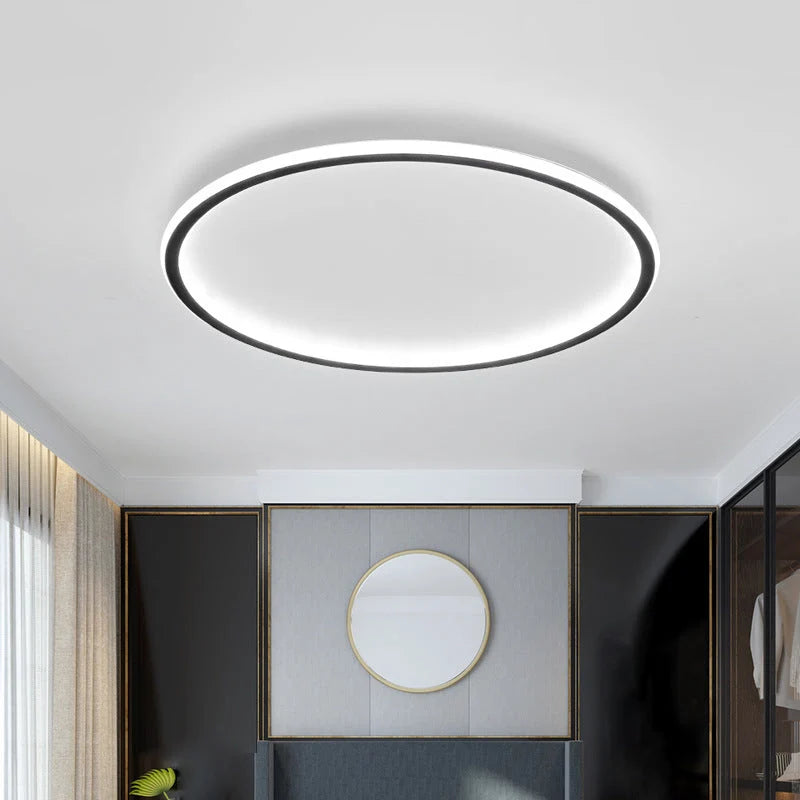 Ring LED Ceiling Light - Black Ring, Cool Light