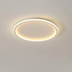 Ring LED Ceiling Light - White Ring, Lit Close View