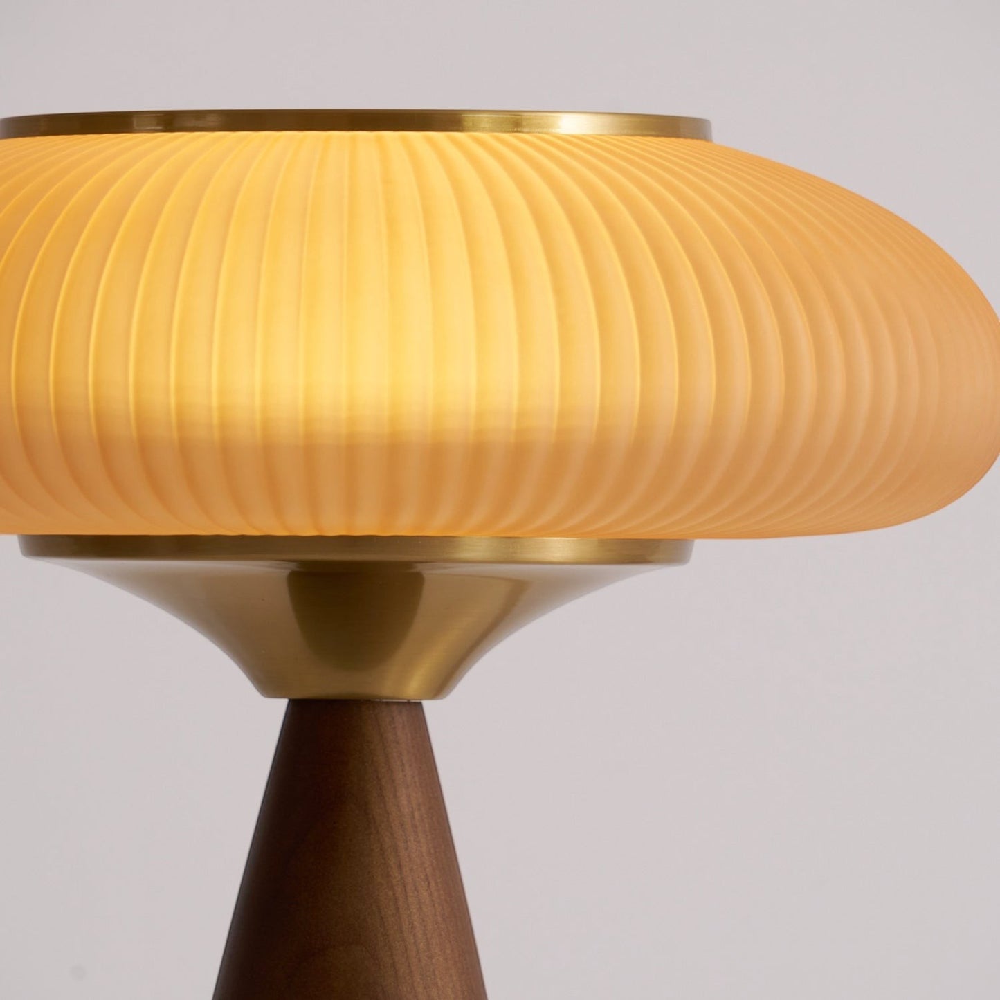 Crafted Wood & Glass Cordless Table Lamp | Built-In Battery Ambient