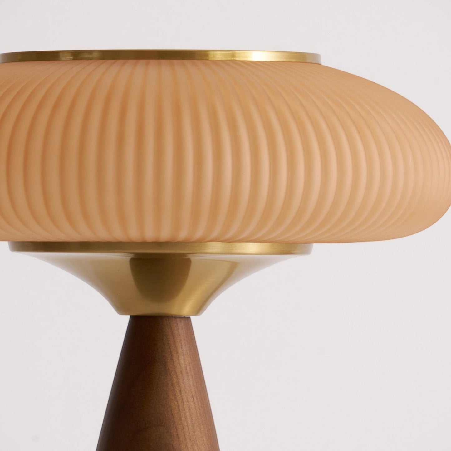 Crafted Wood & Glass Cordless Table Lamp | Built-In Battery Ambient