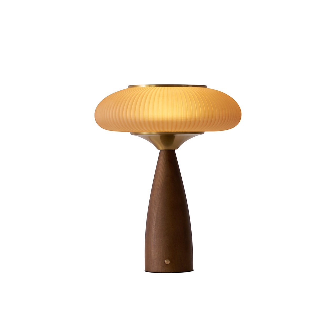 Crafted Wood & Glass Cordless Table Lamp | Built-In Battery Ambient