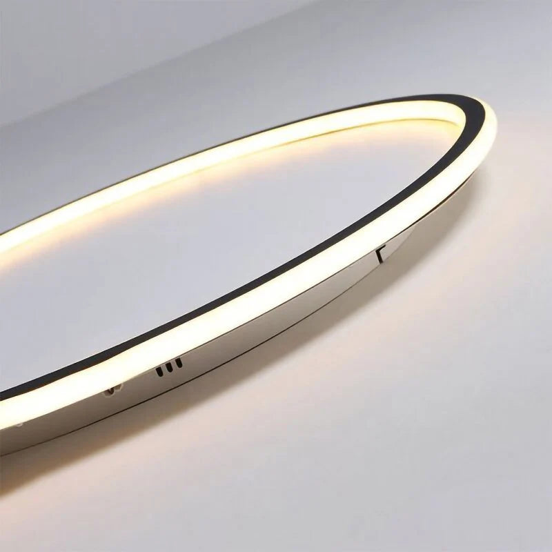 Round LED Flush Ceiling Light - Close-Up of Ring Edge
