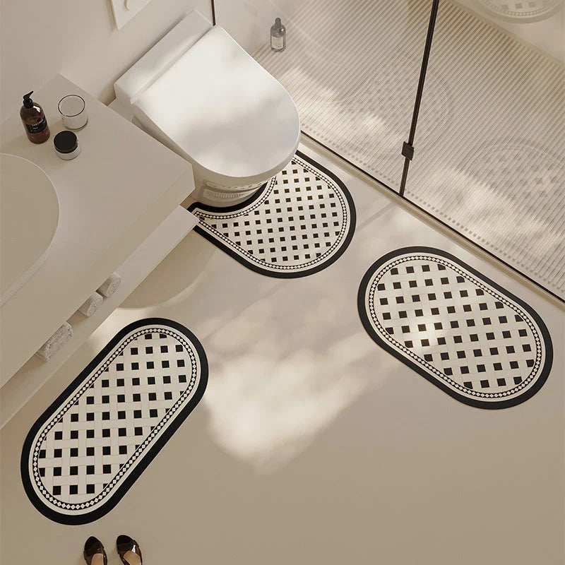 3-Piece Bathroom Mat Set - Full Set Around Toilet and Vanity