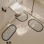 3-Piece Bathroom Mat Set - Full Set Around Toilet, Angled View