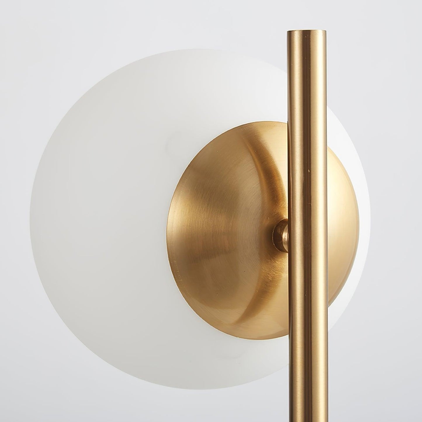 Natural Marble Base & White Glass Table Lamp | 15cm 53cm Modern