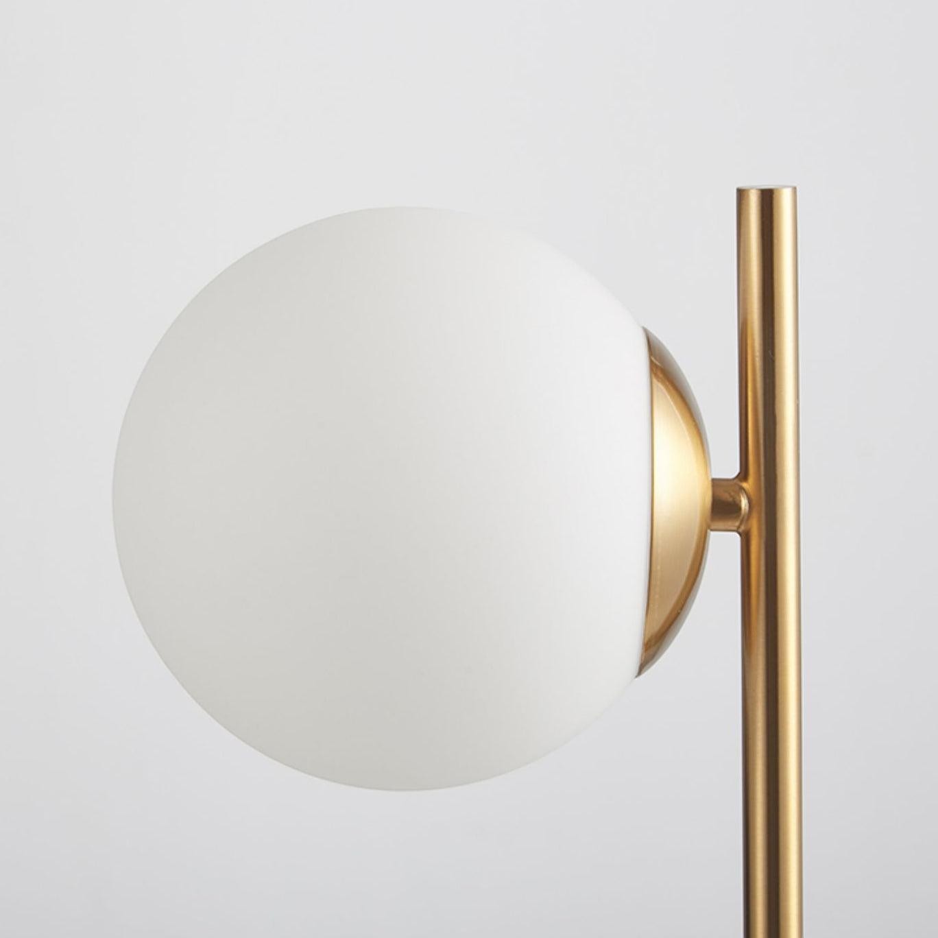 Natural Marble Base & White Glass Table Lamp | 15cm 53cm Modern