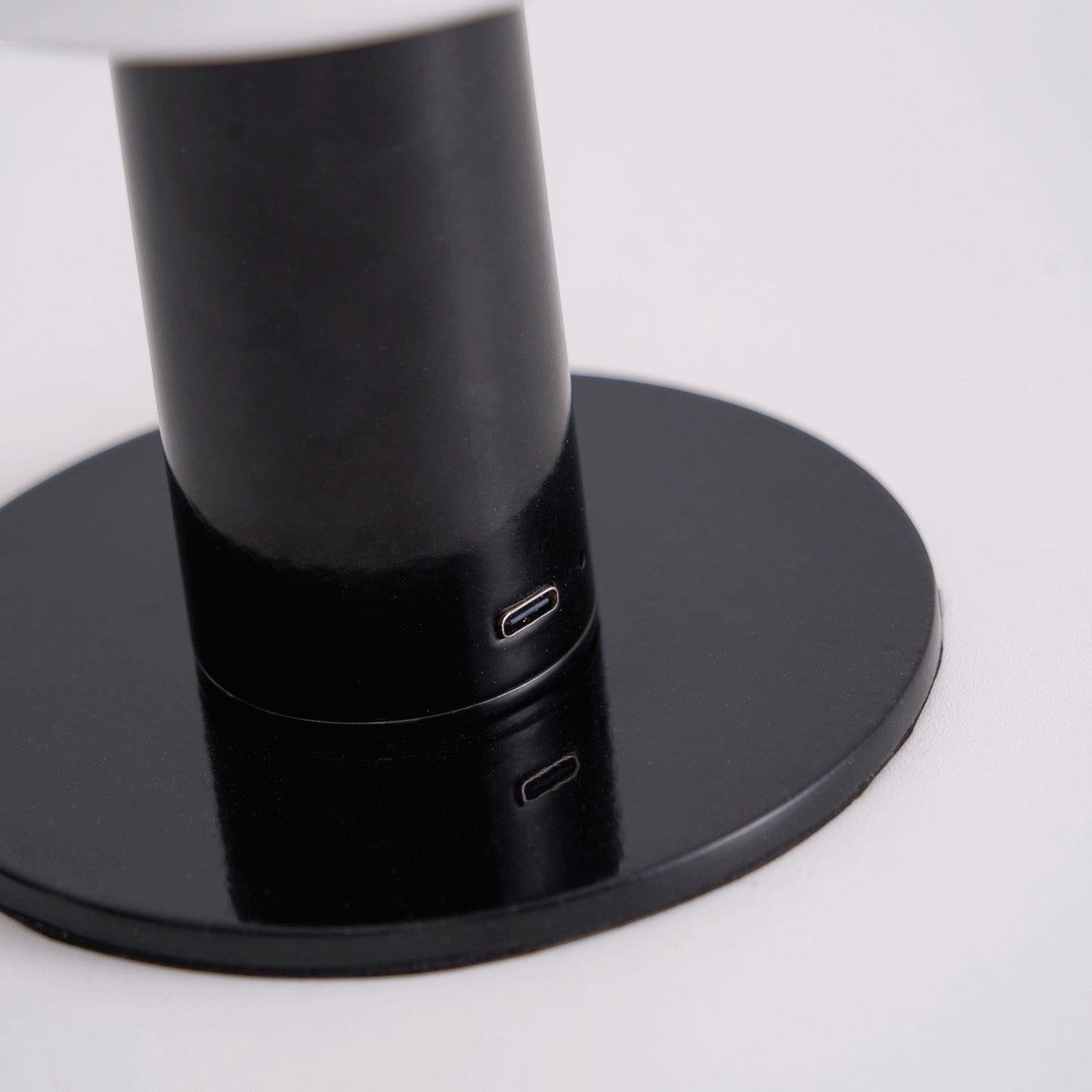 Double Glass Dome Rechargeable Table Lamp | Cordless Metal Base LED