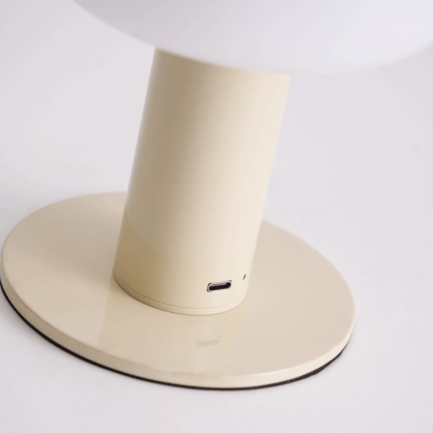 Double Glass Dome Rechargeable Table Lamp | Cordless Metal Base LED