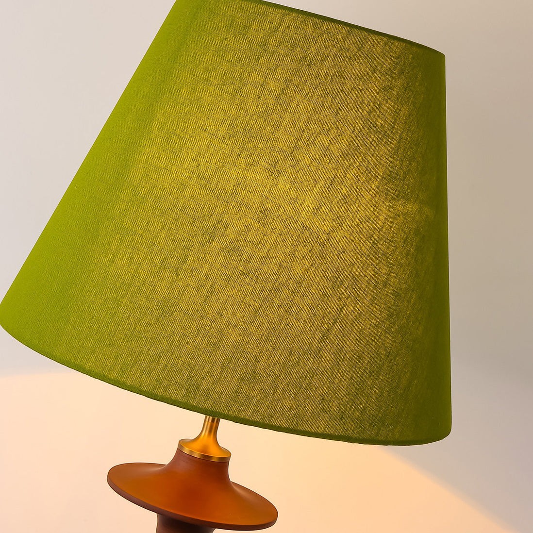 Ash Wood Turned Saucer Spindle Floor Lamp | Dark Walnut Mid-Century