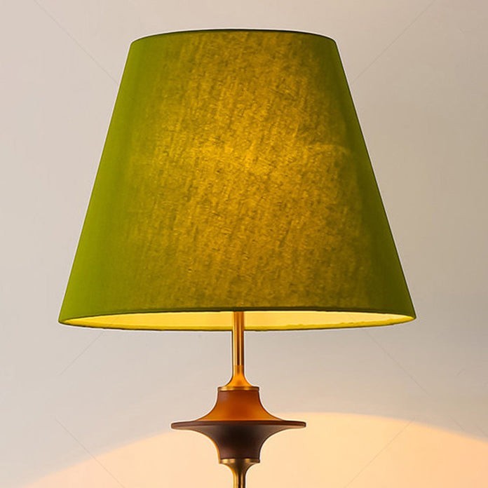 Ash Wood Turned Saucer Spindle Floor Lamp | Dark Walnut Mid-Century