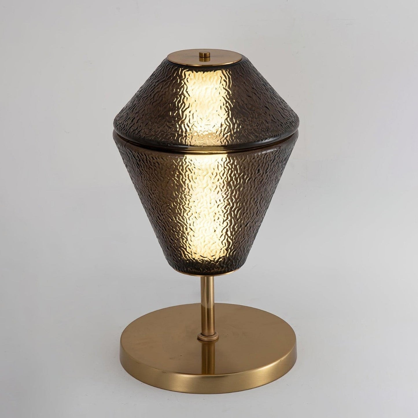 Urn-Shaped Glass Table Lamp | Warm Contemporary Living Dining