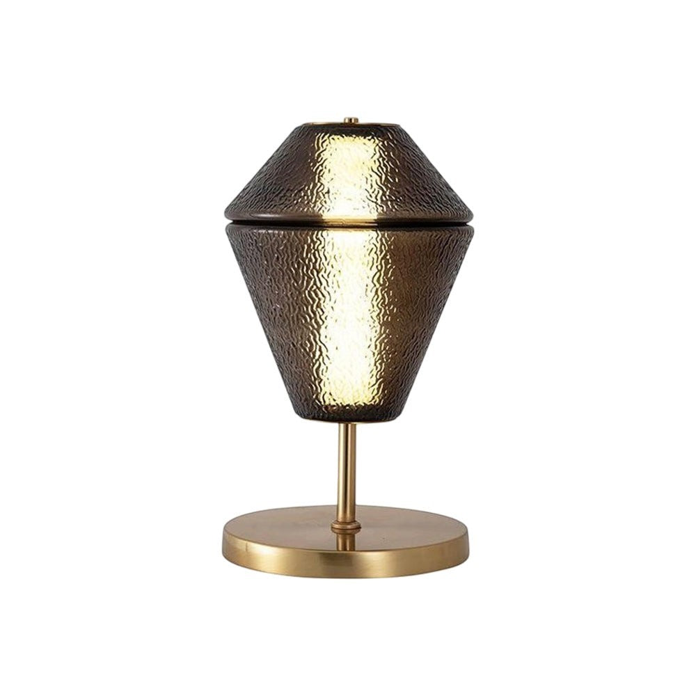 Urn-Shaped Glass Table Lamp | Warm Contemporary Living Dining