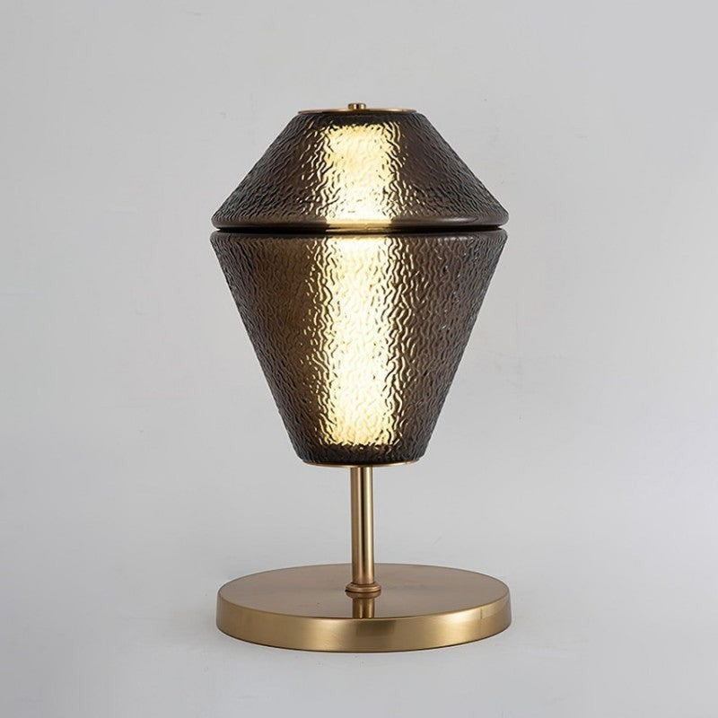Urn-Shaped Glass Table Lamp | Warm Contemporary Living Dining