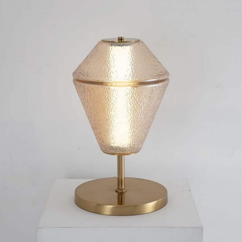 Urn-Shaped Glass Table Lamp | Warm Contemporary Living Dining