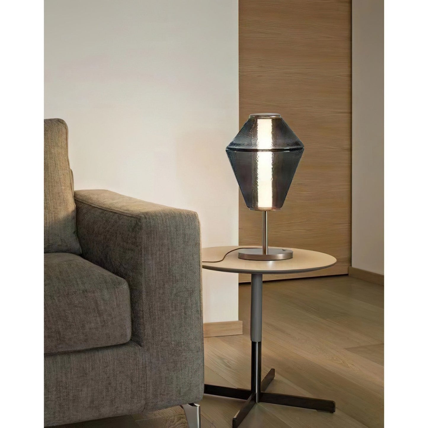Urn-Shaped Glass Table Lamp | Warm Contemporary Living Dining
