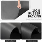 Diatomite Dish Drying Mat with Non-Slip Rubber Back - Close-Up of Rubber Backing and Surface Layer