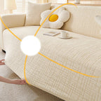 Stretch Jacquard Sofa Cover with Non-Slip Fit - Showing Stretch Fit Over Sofa
