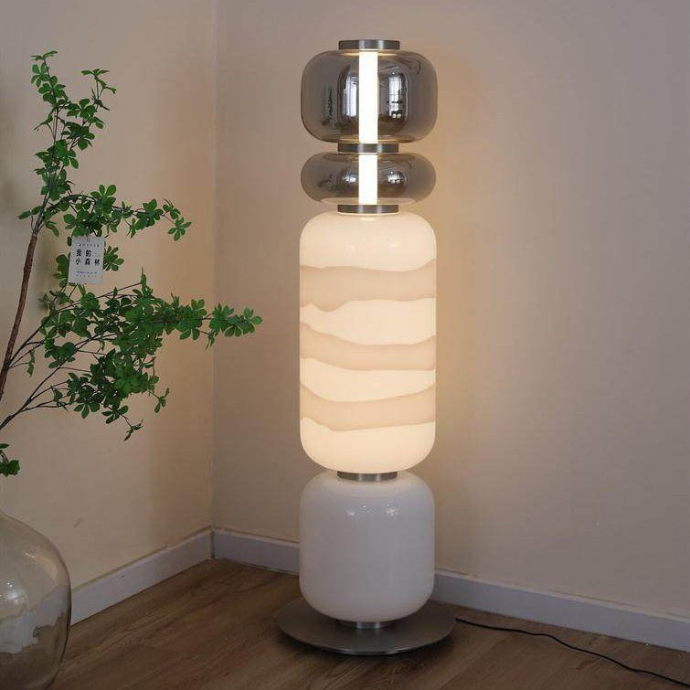 Artisanal Blown Glass Floor Lamp | 30cm 135cm Unique Living Dining