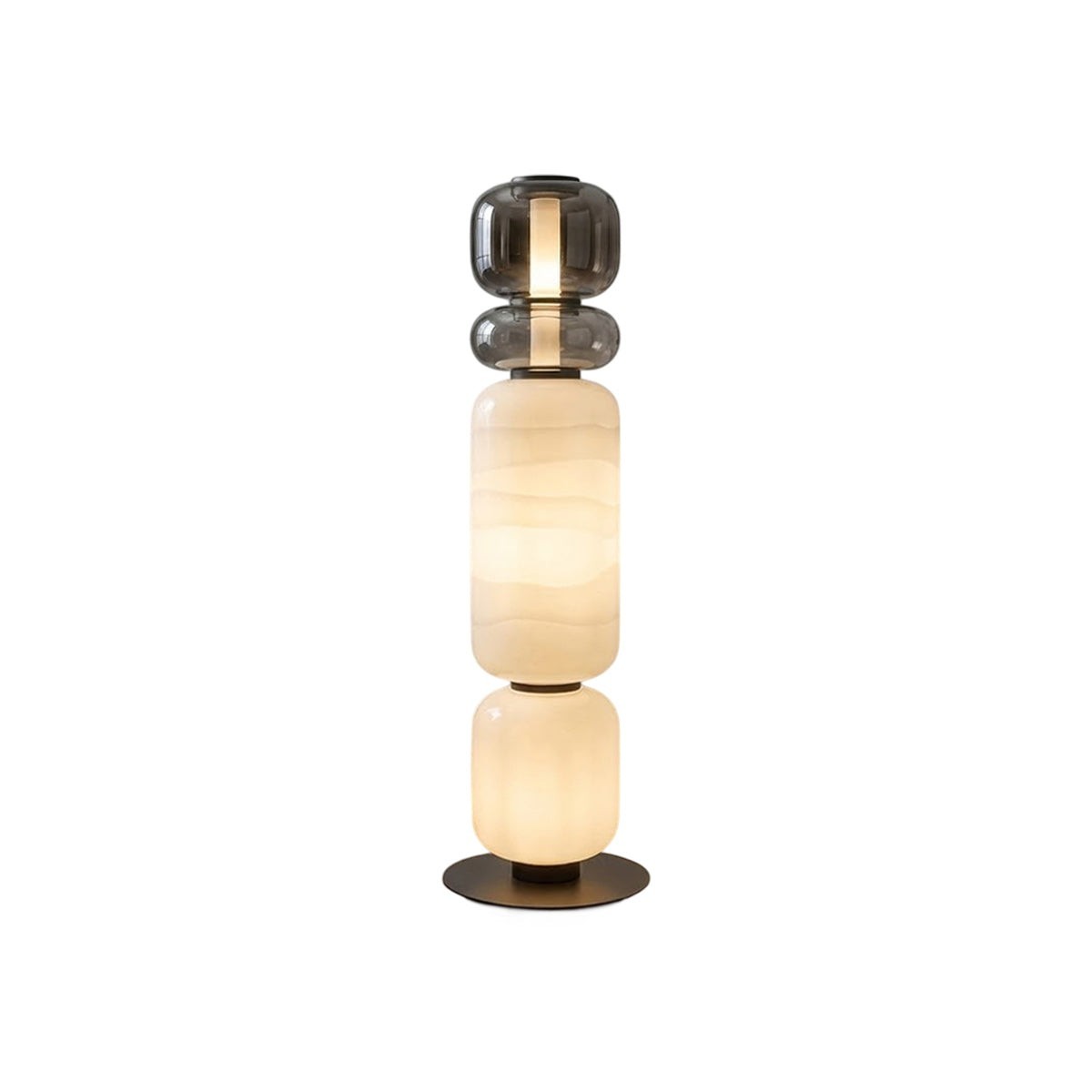 Artisanal Blown Glass Floor Lamp | 30cm 135cm Unique Living Dining