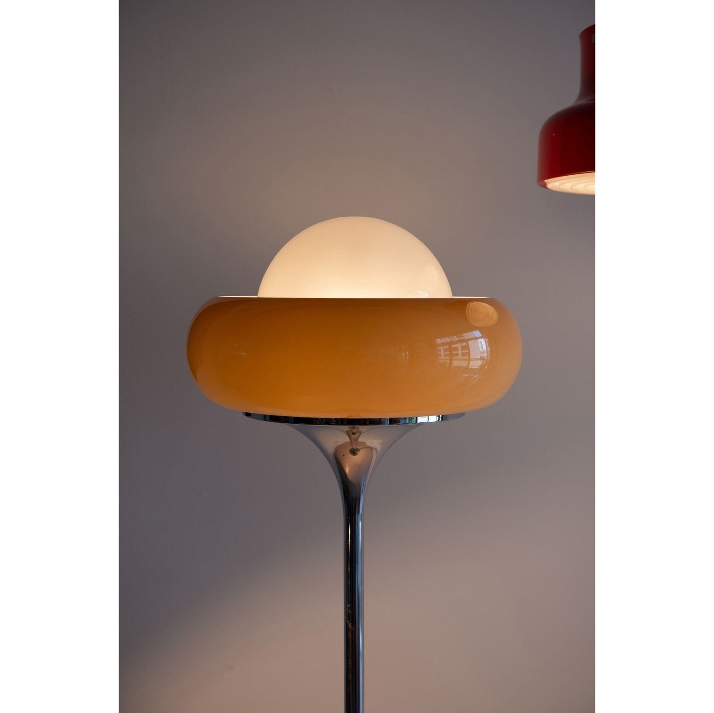 40cm Glass Shade Iron Floor Lamp | 155cm Warm Cozy Living Room