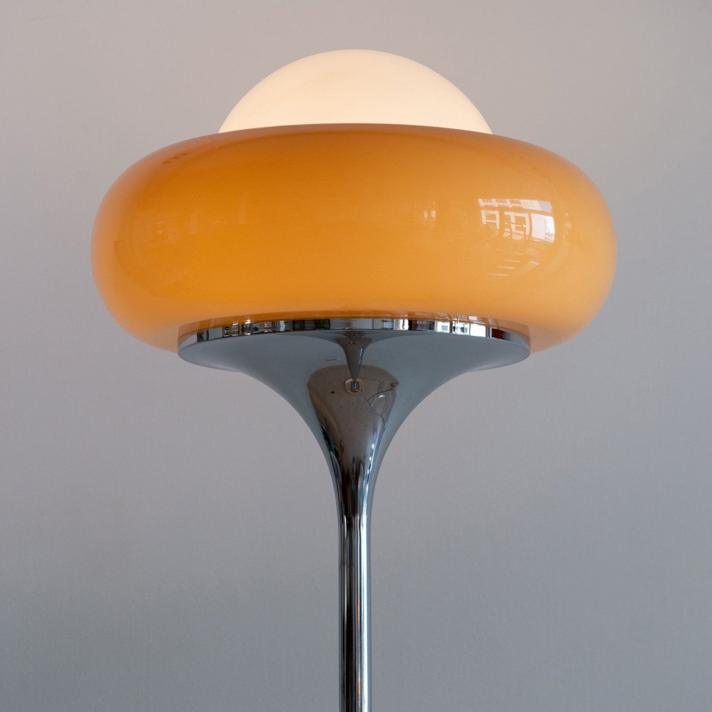 40cm Glass Shade Iron Floor Lamp | 155cm Warm Cozy Living Room