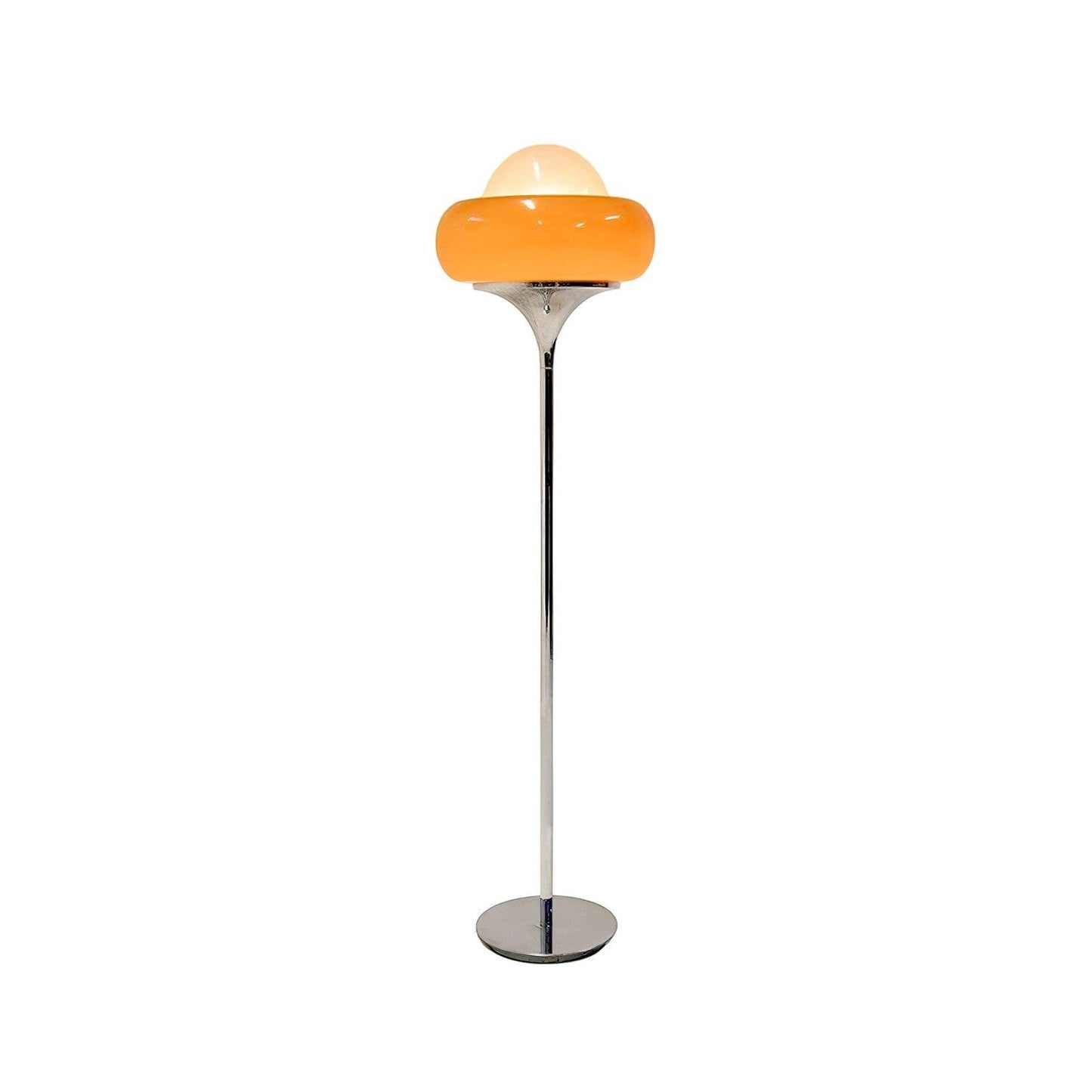 40cm Glass Shade Iron Floor Lamp | 155cm Warm Cozy Living Room