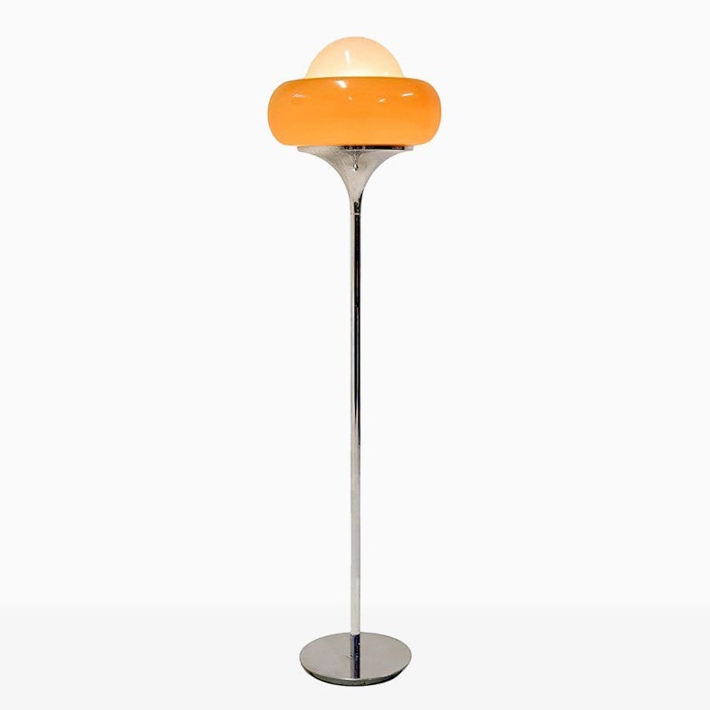 40cm Glass Shade Iron Floor Lamp | 155cm Warm Cozy Living Room
