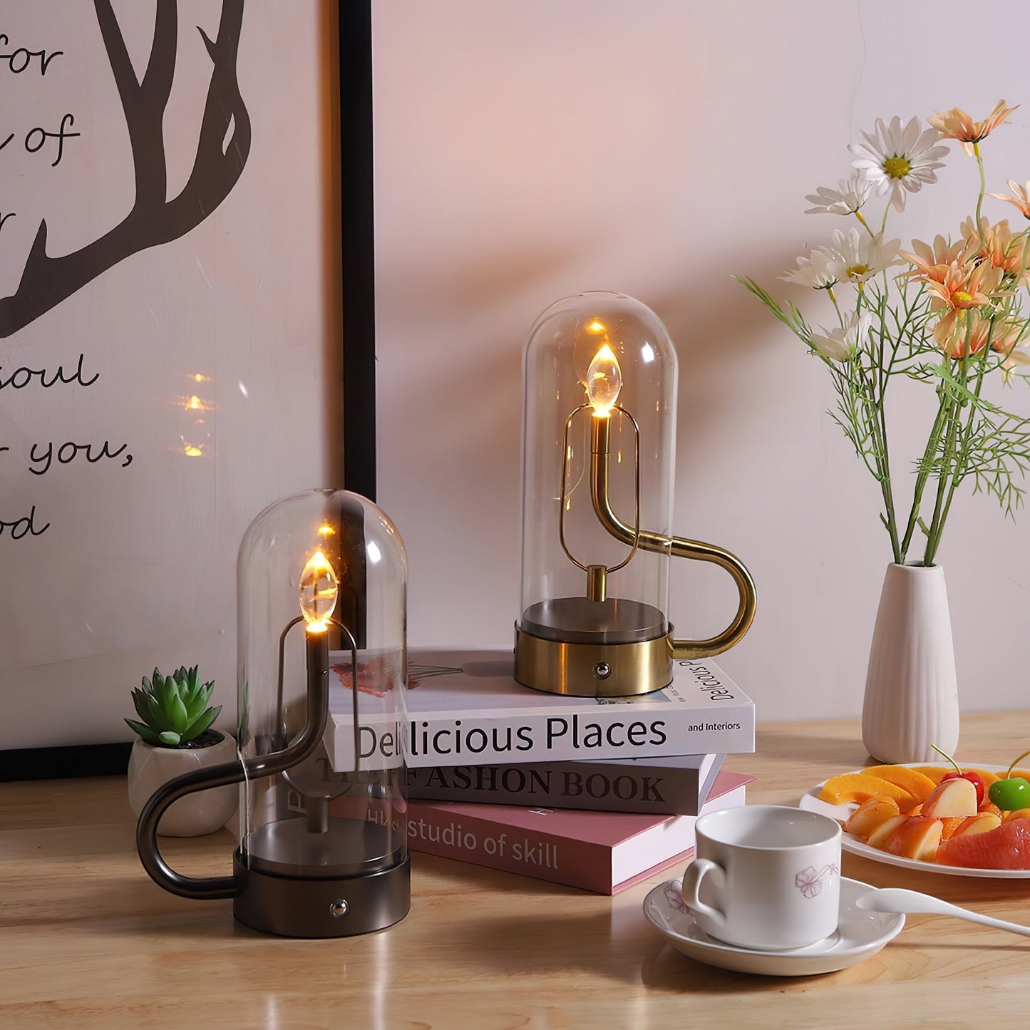 Chamberstick-Inspired Cordless Table Lamp | Rechargeable Retro LED