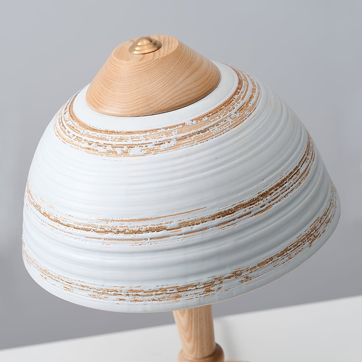 Japanese Retro Ceramic & Wood Table Lamp | 23cm 35cm Vintage Art