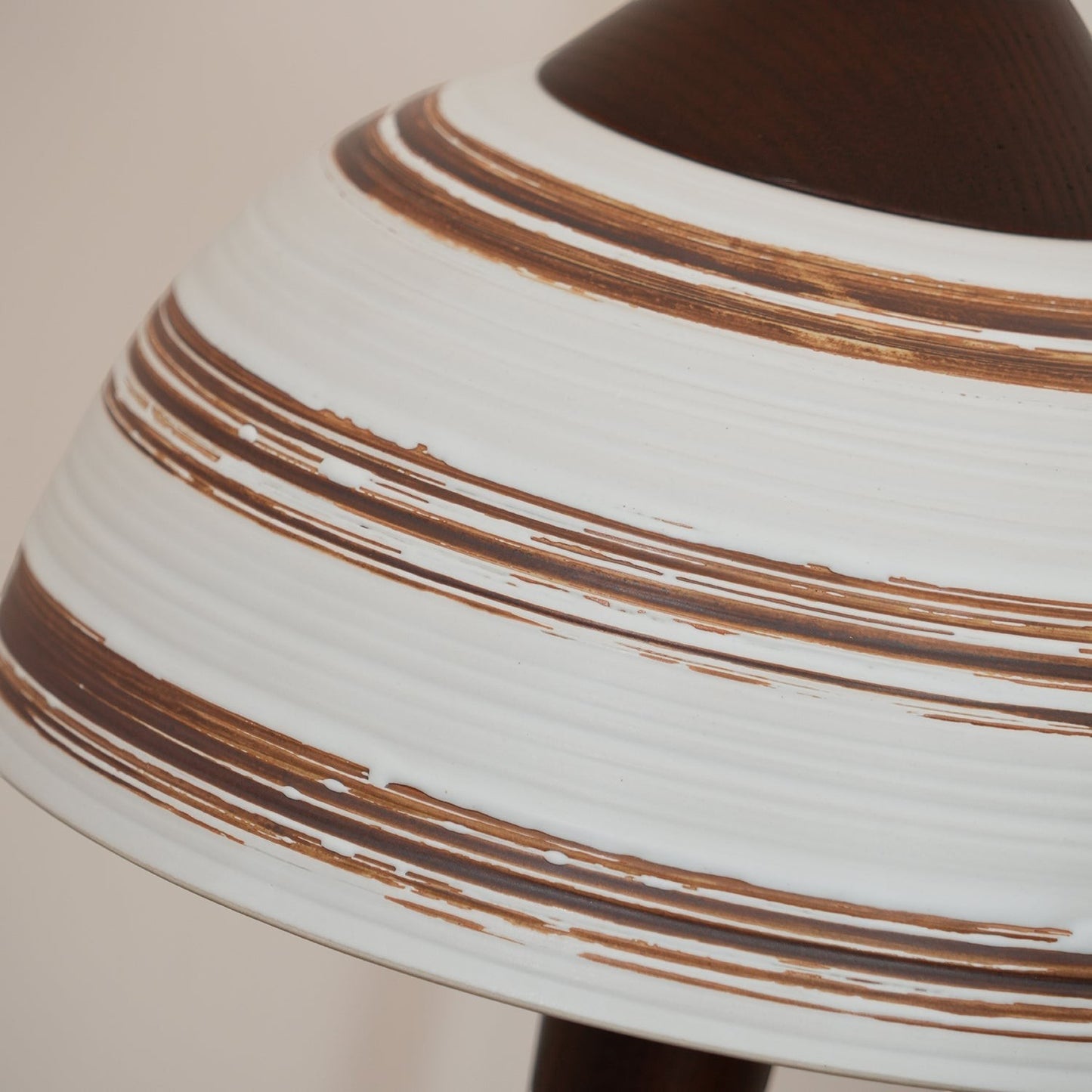 Japanese Retro Ceramic & Wood Table Lamp | 23cm 35cm Vintage Art