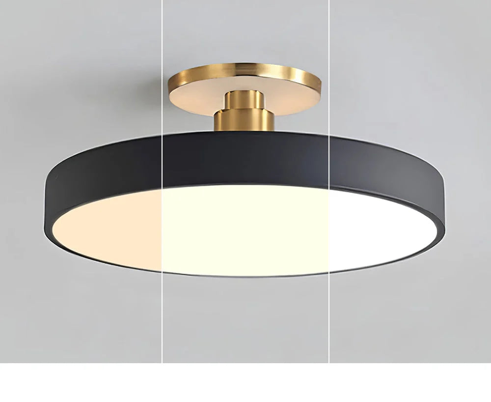 Round LED Ceiling Light with Acrylic Diffuser - Light Colour Comparison