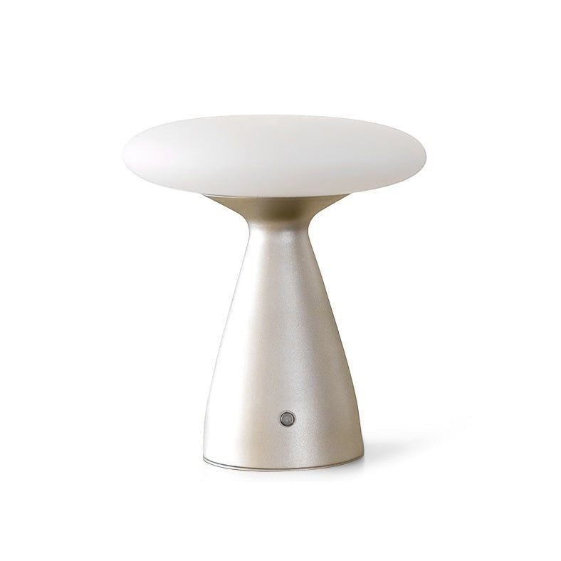 Rechargeable Metal & Glass Cordless Table Lamp | Sleek Ambient LED