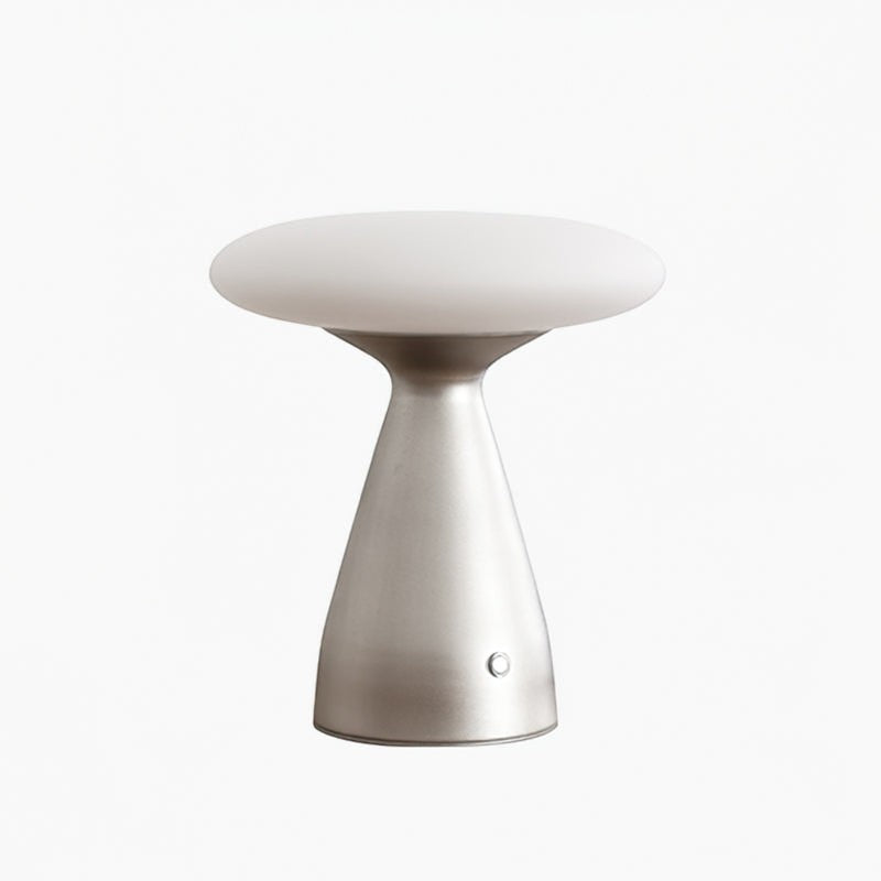 Rechargeable Metal & Glass Cordless Table Lamp | Sleek Ambient LED