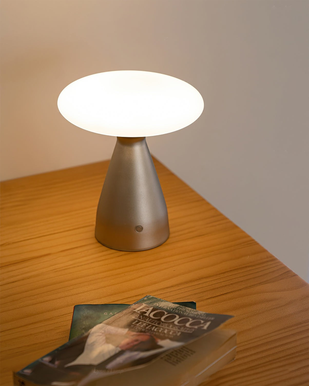 Rechargeable Metal & Glass Cordless Table Lamp | Sleek Ambient LED